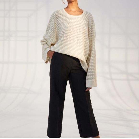 Aritzia Babaton Gold Metallic Oversized Mohair Wool Neutral Sweater XXS - Picture 9 of 9